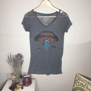 Chaser Boston V Neck Sheer Shirt